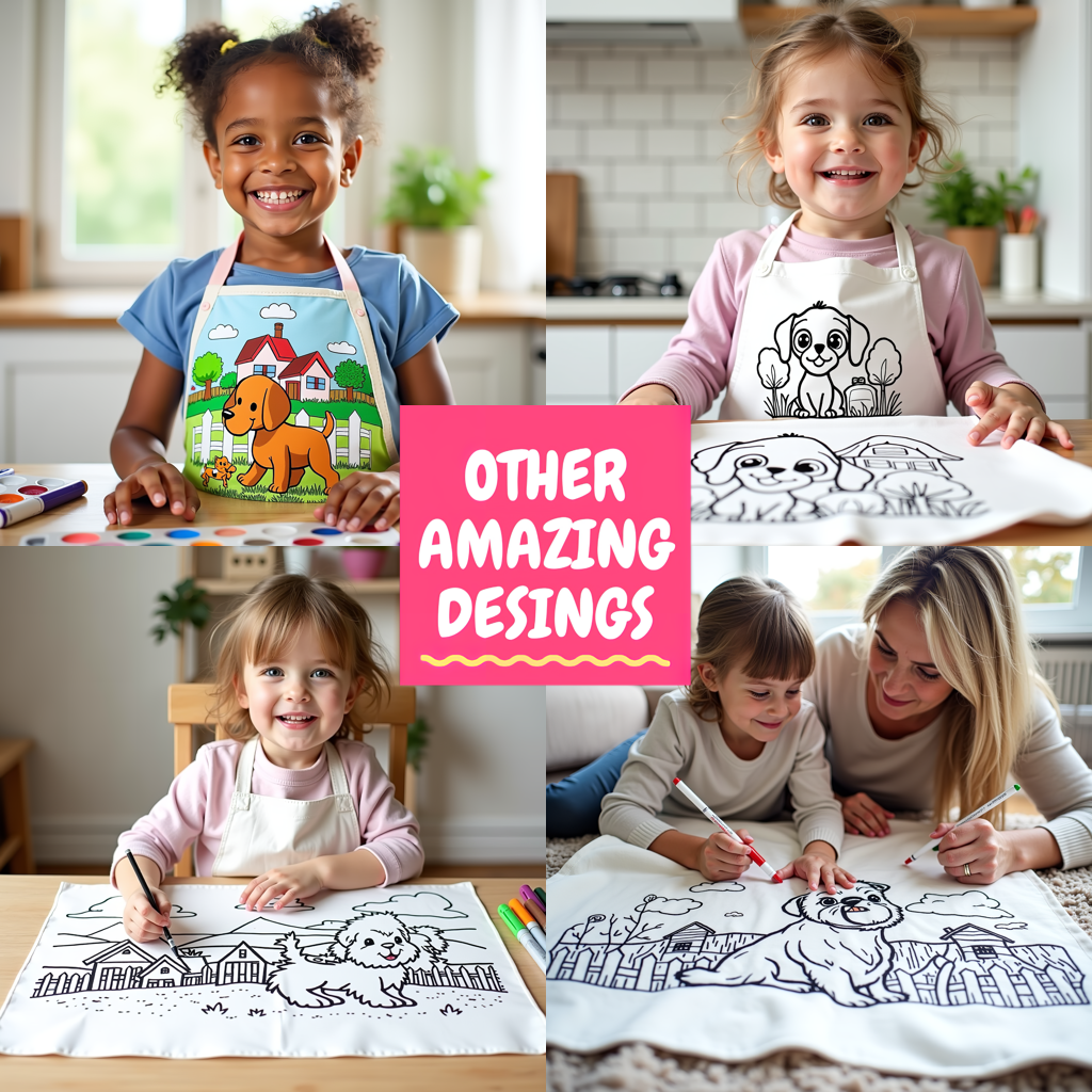 Women's T-shirt Coloring Kit with 10 Fabric Markers - Cute Elephant