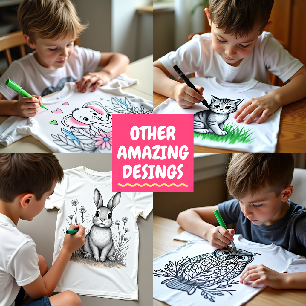 Adult Sweatshirt Coloring Kit with 10 Fabric Markers - Raccoon