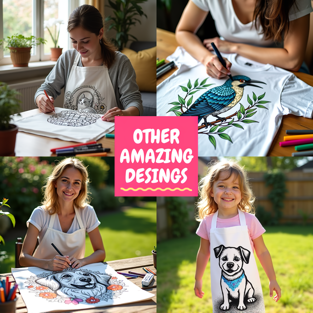 Adult Sweatshirt Coloring Kit with 10 Fabric Markers - Cheetah