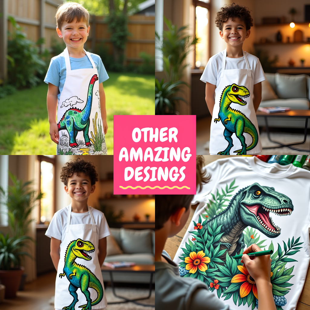 Adult Sweatshirt Coloring Kit with 10 Fabric Markers - Pterodactyls