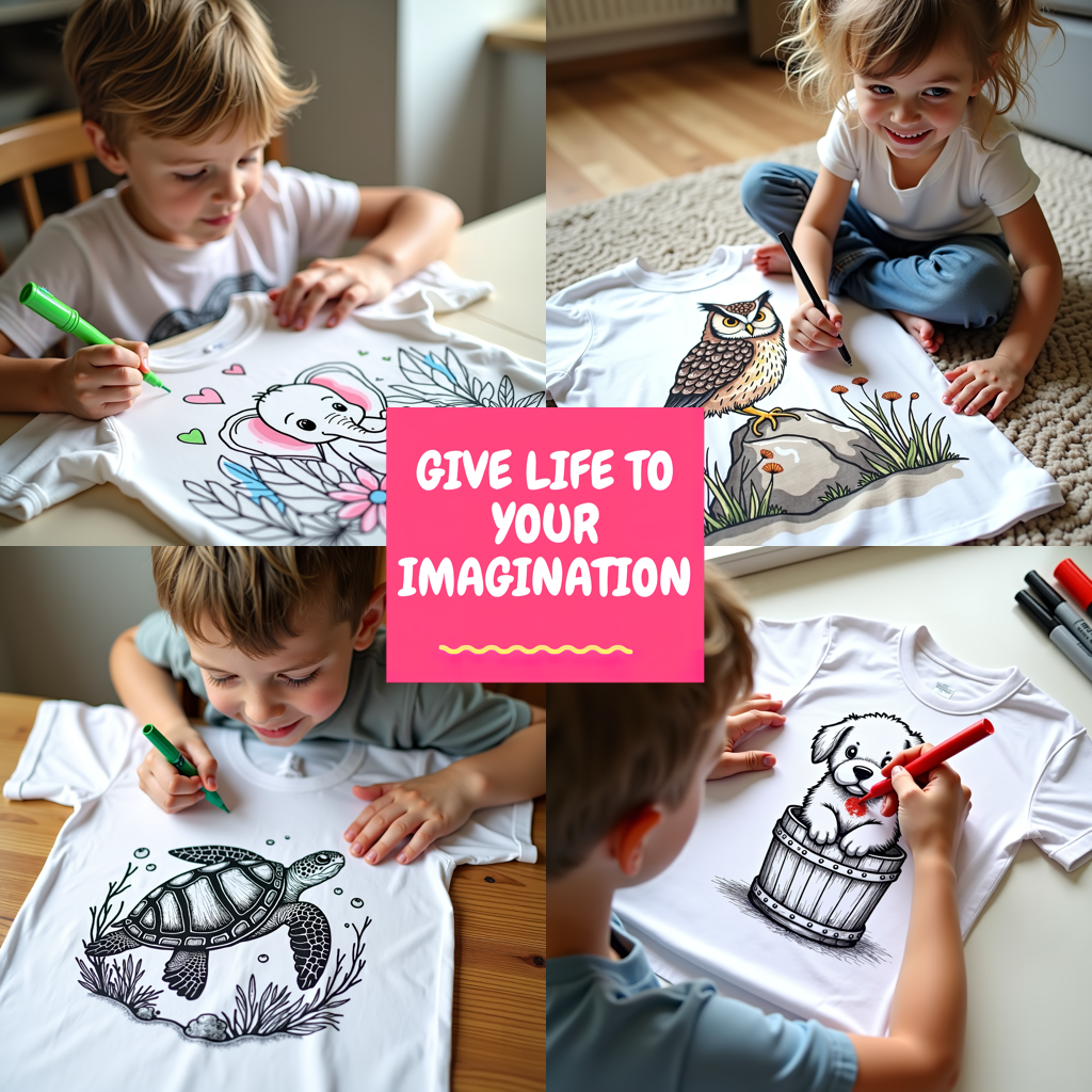 Adult Sweatshirt Coloring Kit with 10 Fabric Markers - Adventurer Cat