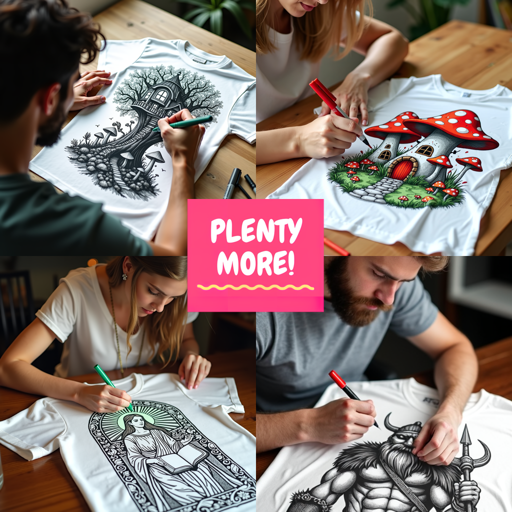 Adult Sweatshirt Coloring Kit with 10 Fabric Markers - Steampunk Fashion