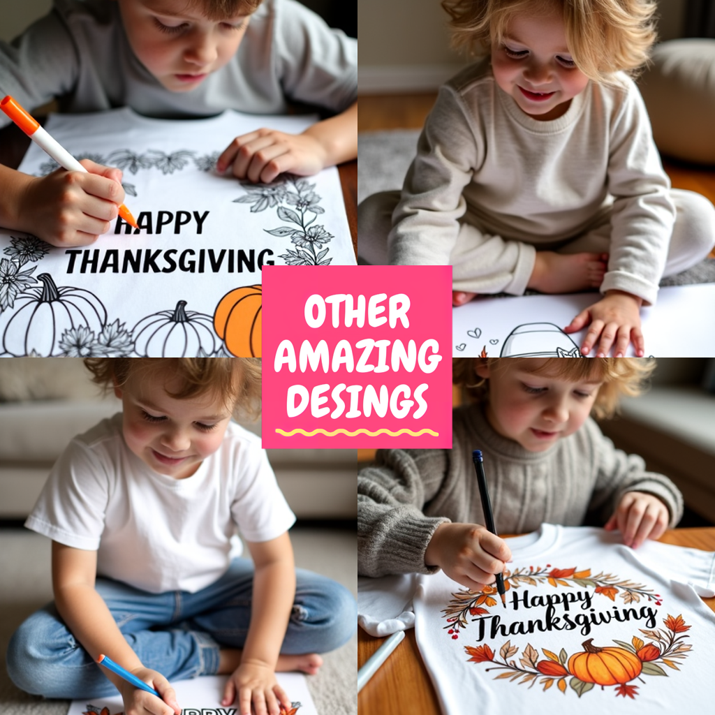 Kid's T-shirt Coloring Kit with 10 Fabric Markers - Scarecrow