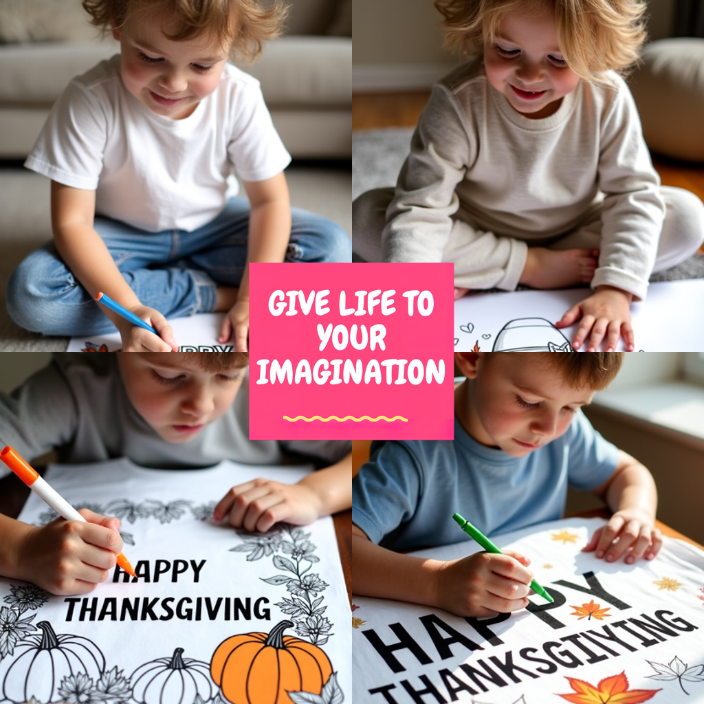 Unisex T-shirt Coloring Kit with 10 Fabric Markers - Scarecrow