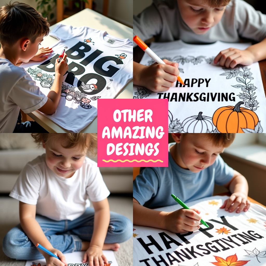 Kid's T-shirt Coloring Kit with 10 Fabric Markers - Turkey