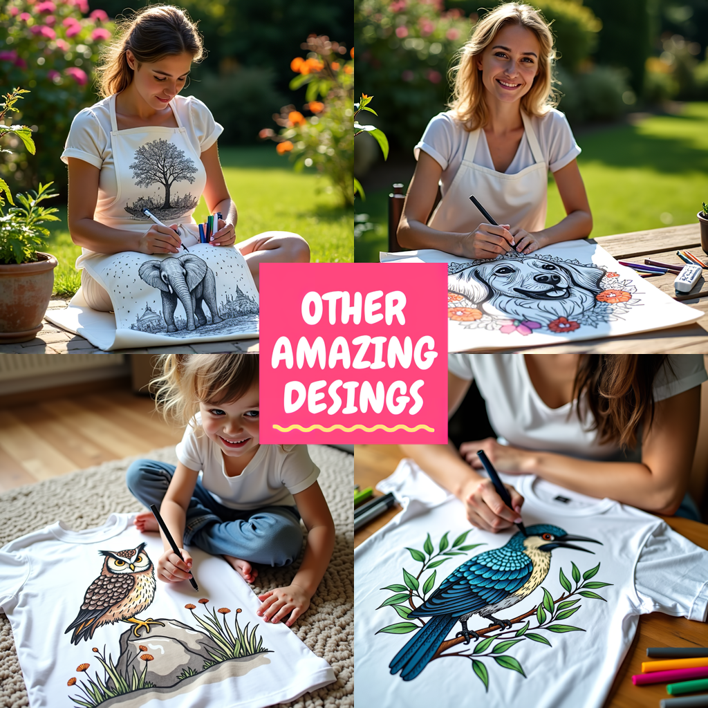 Adult Sweatshirt Coloring Kit with 10 Fabric Markers - Turkey