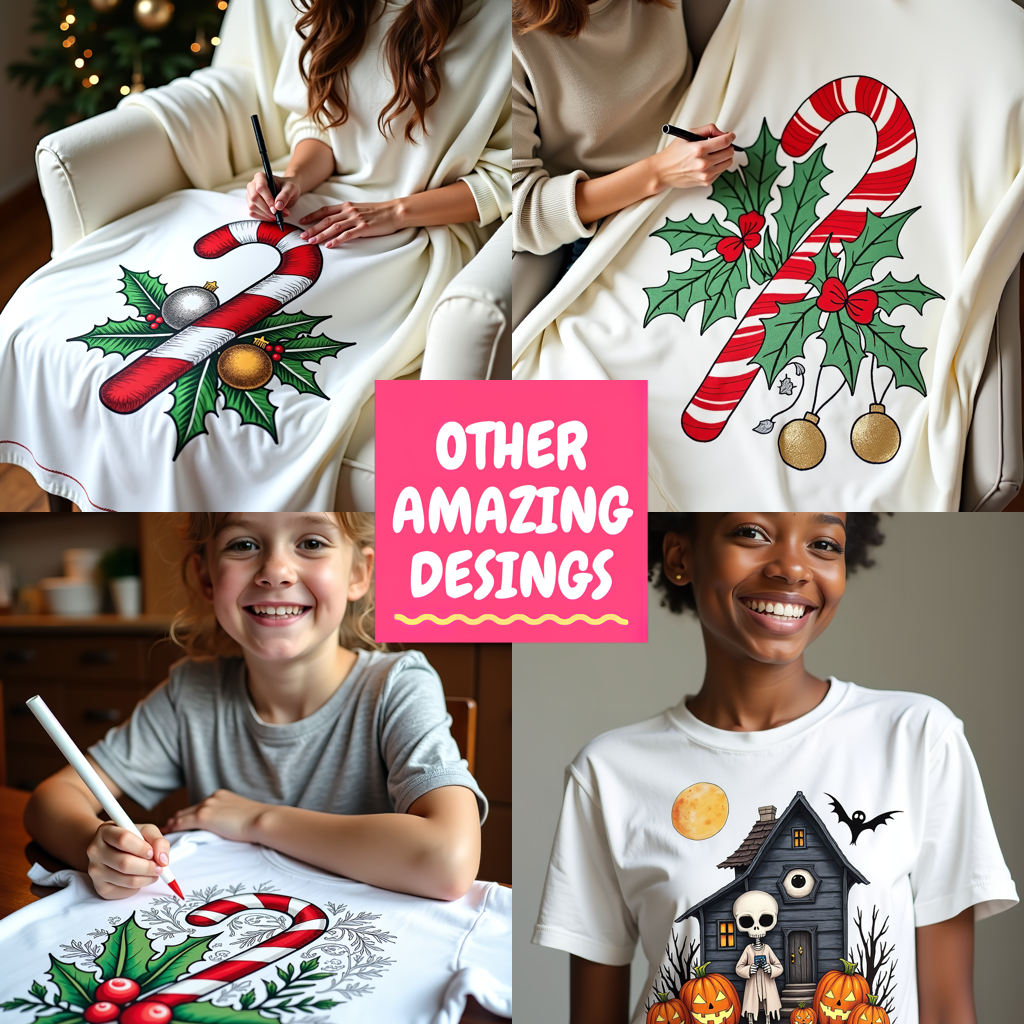 Adult Sweatshirt Coloring Kit with 10 Fabric Markers - Nativity
