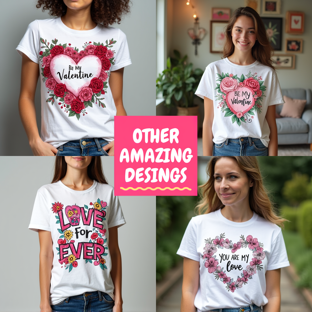 Adult Sweatshirt Coloring Kit with 10 Fabric Markers - Valentine's Day