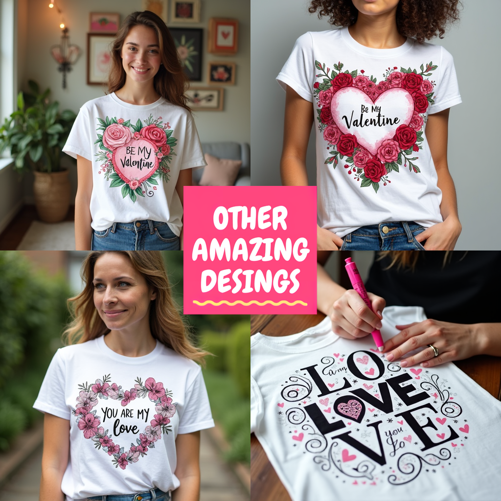 Adult Sweatshirt Coloring Kit with 10 Fabric Markers - Valentine