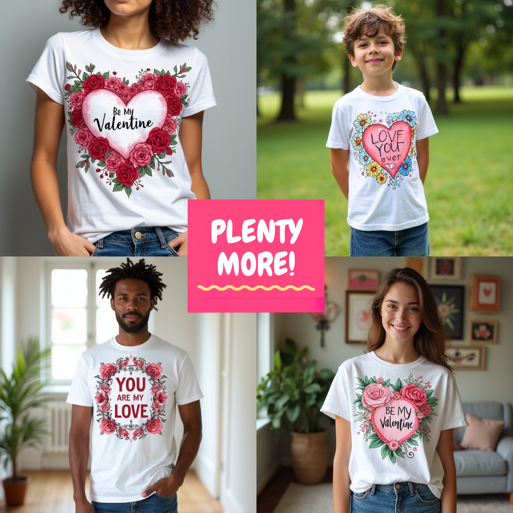 Unisex T-shirt Coloring Kit with 10 Fabric Markers - Valentine's Day