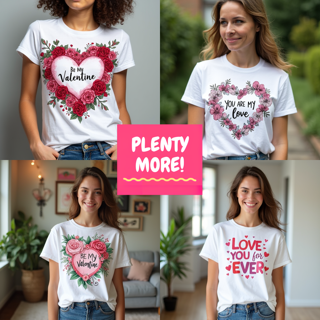 Women's T-shirt Coloring Kit with 10 Fabric Markers - Valentine