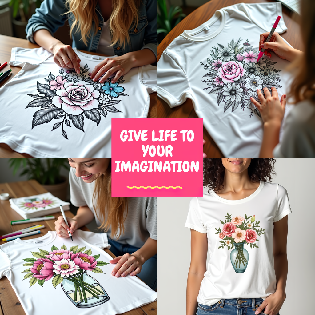 Adult Sweatshirt Coloring Kit with 10 Fabric Markers - Forever Love