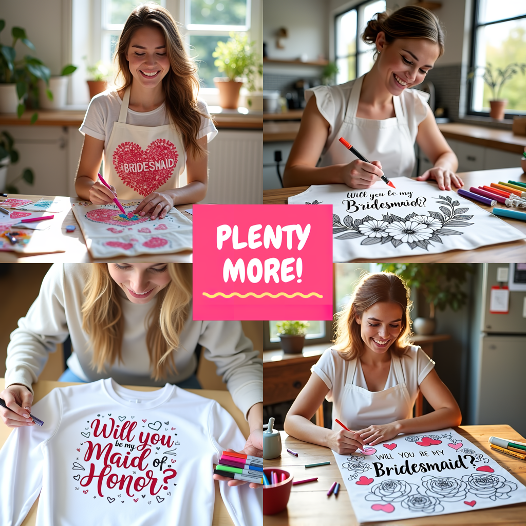 Unisex T-shirt Coloring Kit with 10 Fabric Markers - Heart