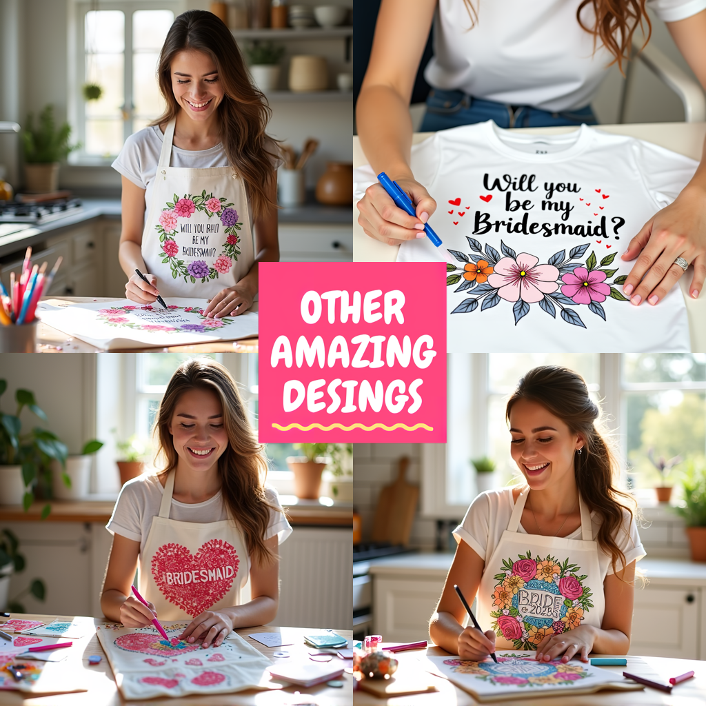 Kid's T-shirt Coloring Kit with 10 Fabric Markers - Heart