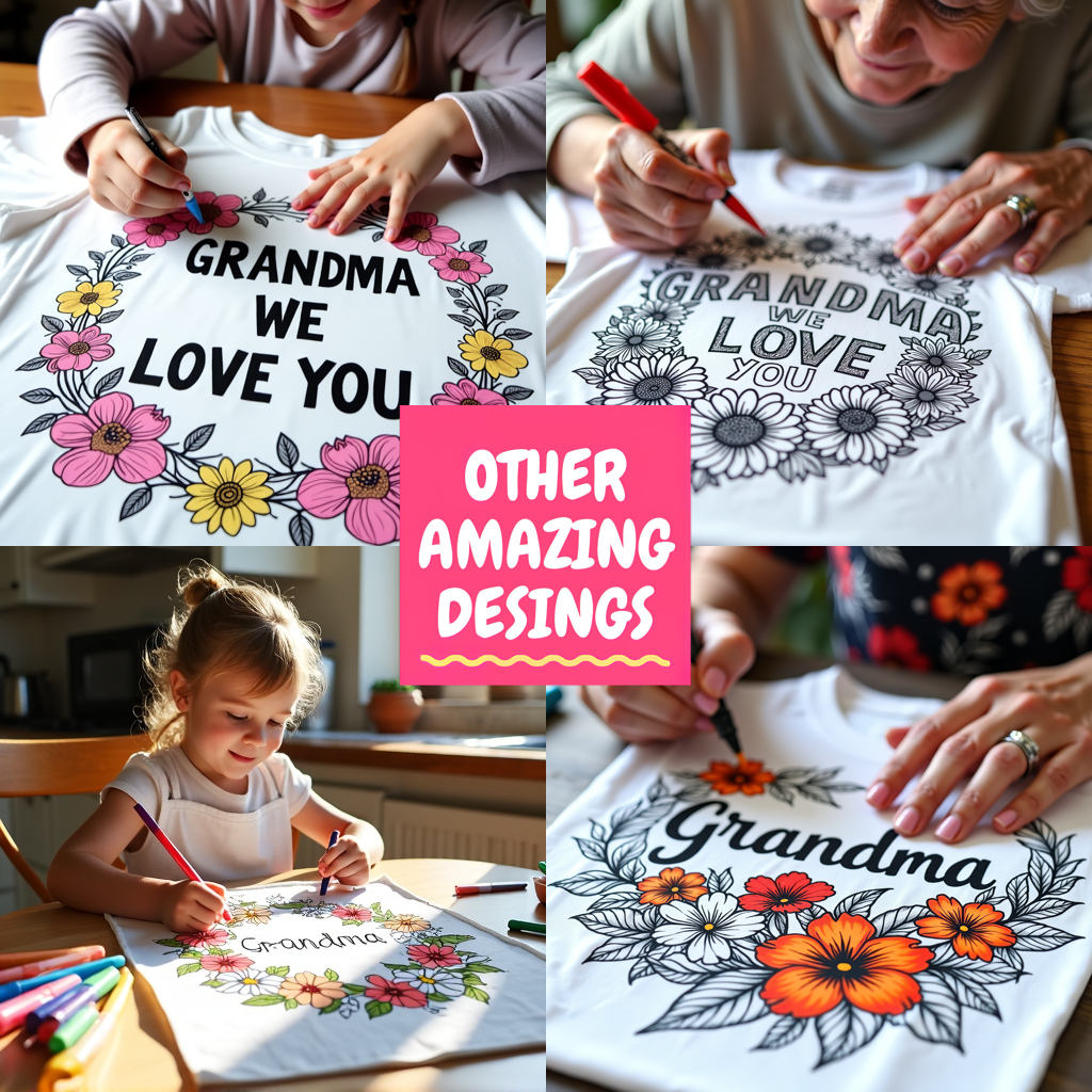 Adult Sweatshirt Coloring Kit with 10 Fabric Markers - Love Message