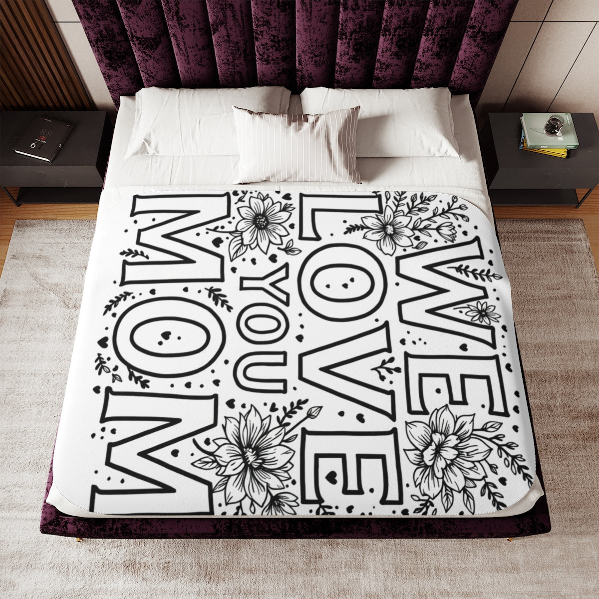 Custom Blanket with Your Design Coloring Page Kit with 10 Fabric Markers