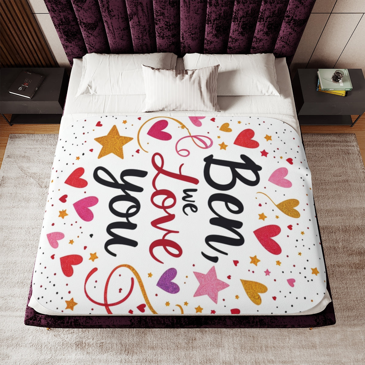 Custom Blanket Colorful Design with Fabric Markers