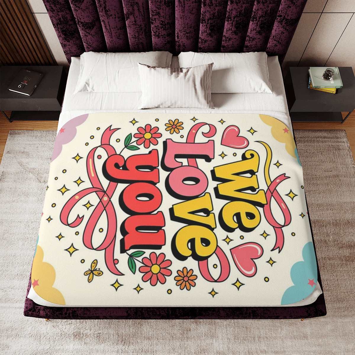 Custom Blanket Colorful Design with Fabric Markers