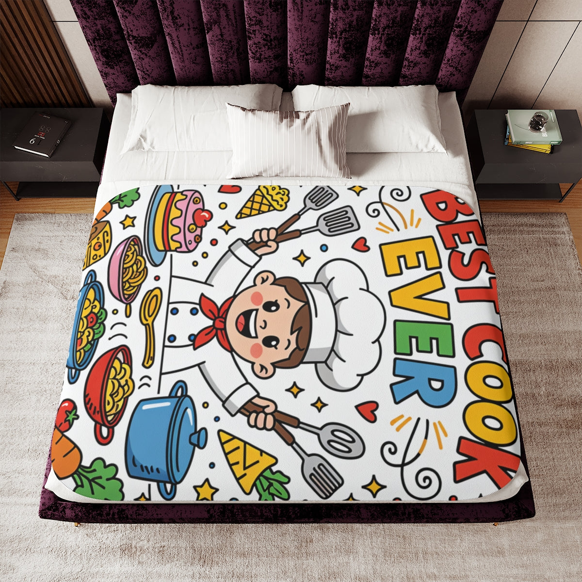 Custom Blanket Colorful Design with Fabric Markers