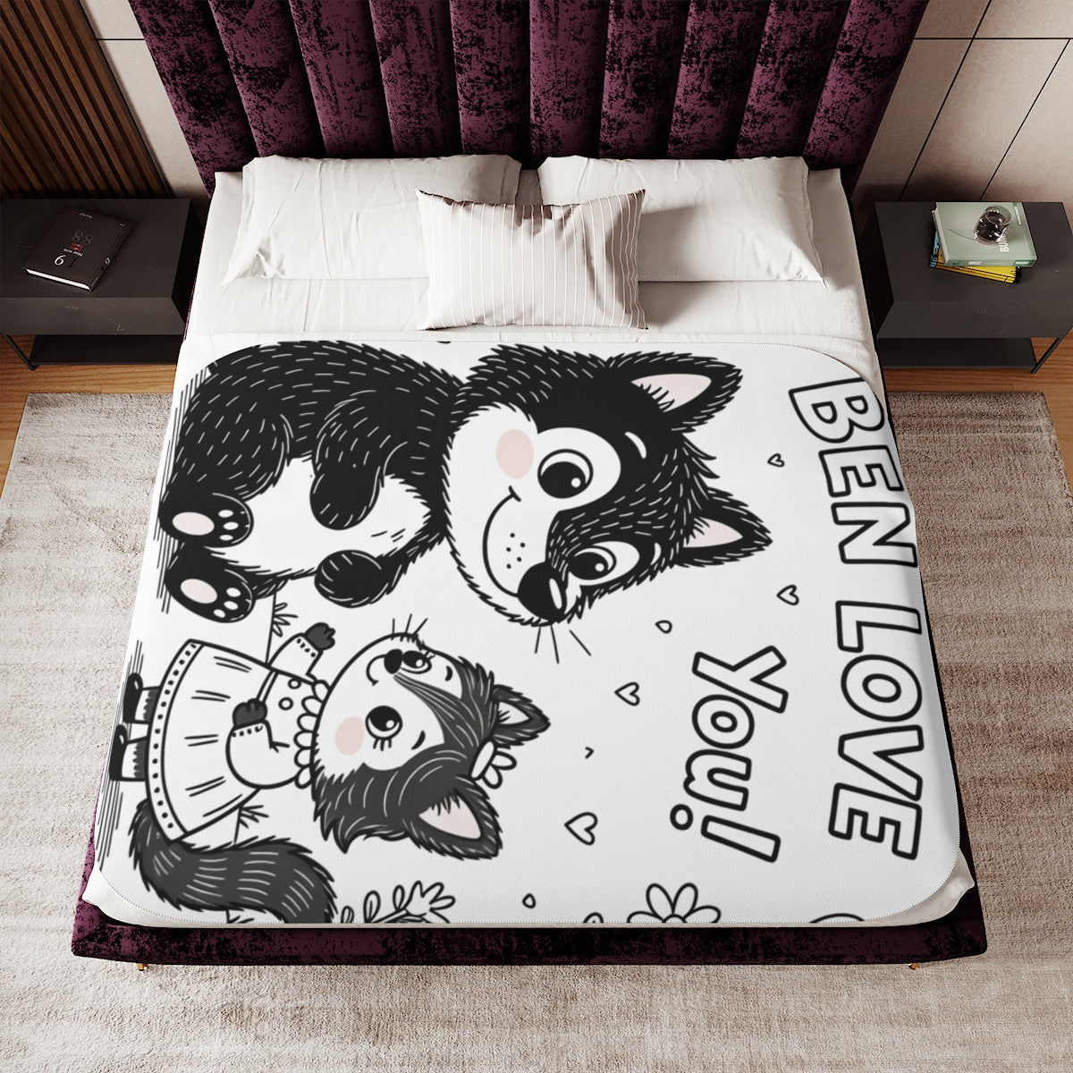 Custom Blanket Colorful Design with Fabric Markers