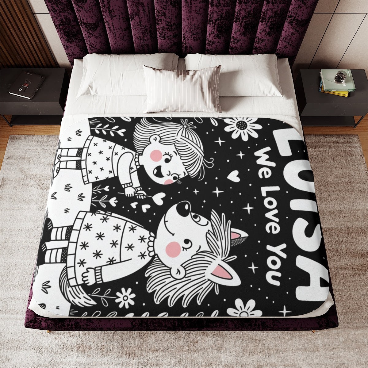 Custom Blanket Colorful Design with Fabric Markers