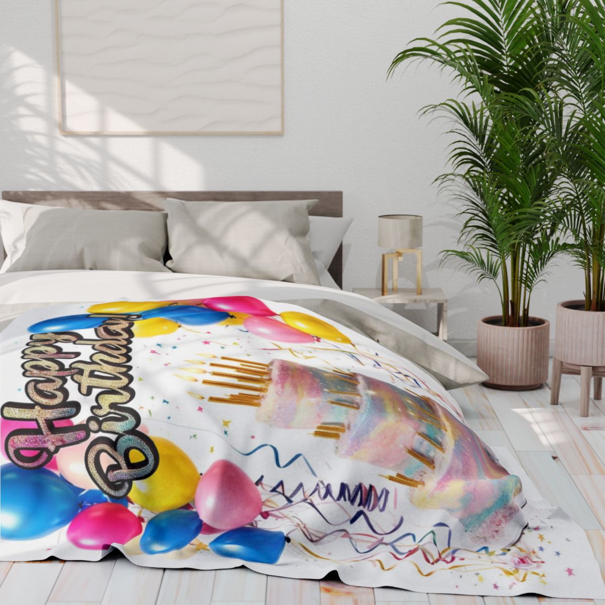 Custom Fleece Blanket Colorful Design with Fabric Markers