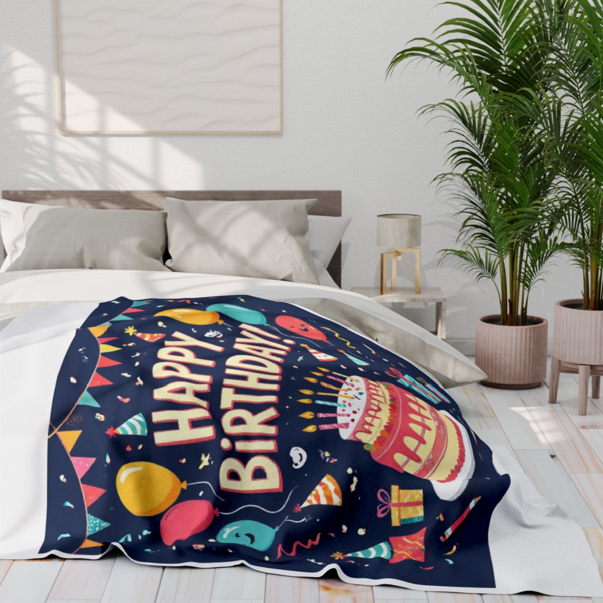 Custom Fleece Blanket Colorful Design with Fabric Markers