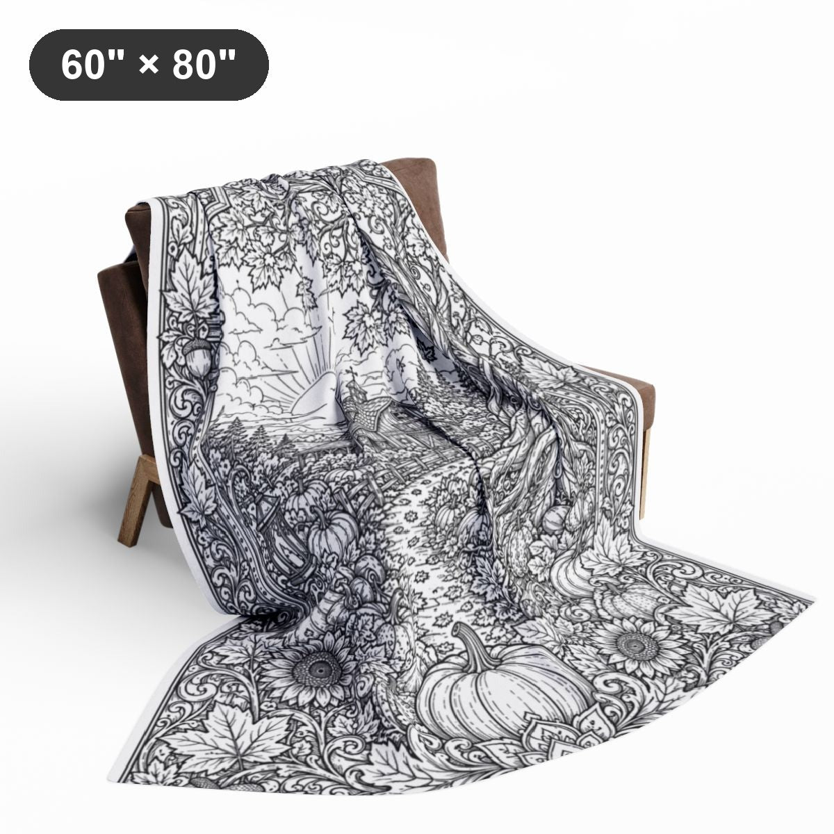 Autumn Sunrise Barn Fleece Blanket mockup option - context-1 - v100927