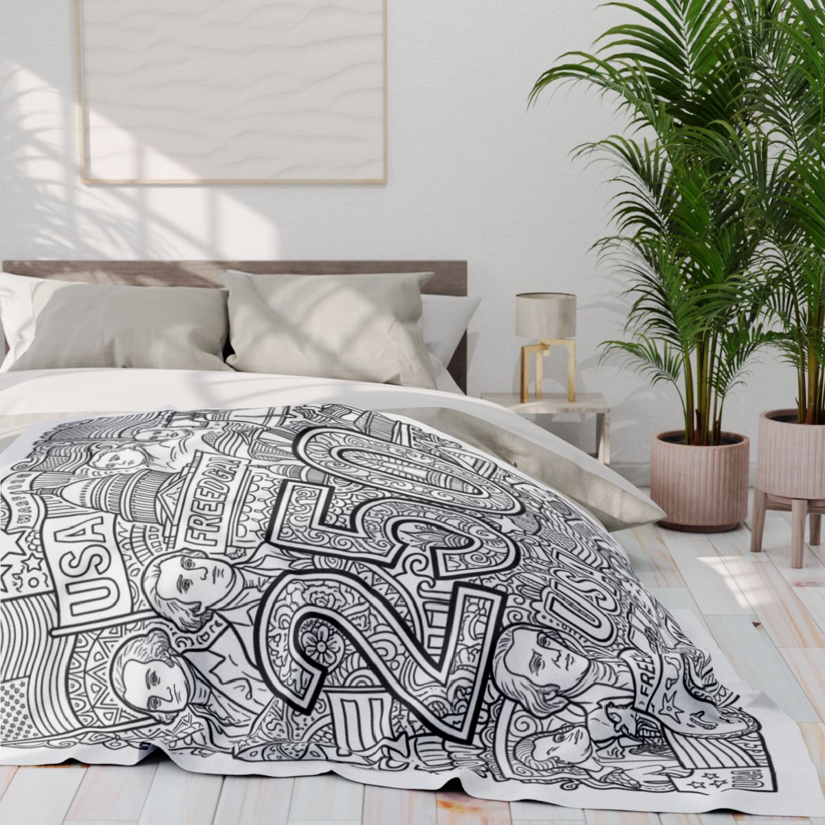 Fleece Blanket Coloring Kit with Fabric Markers - Creative Art