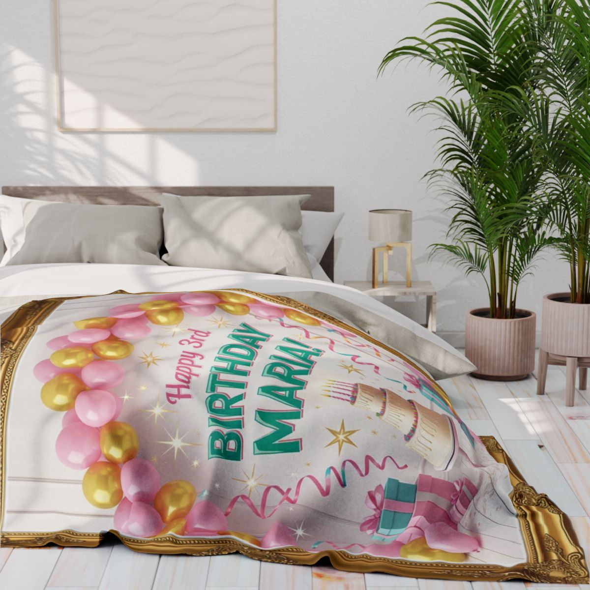 Custom Fleece Blanket Colorful Design with Fabric Markers