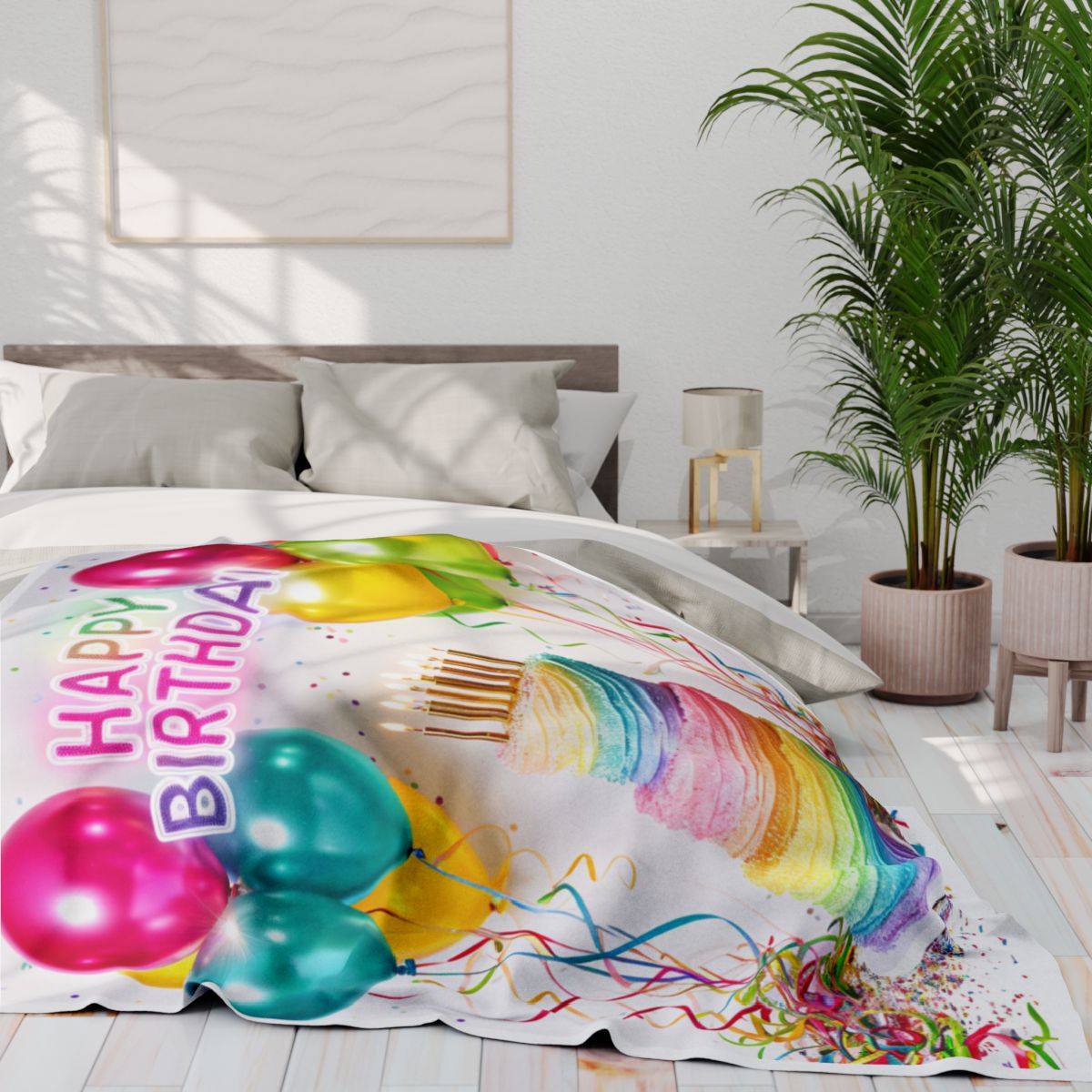 Custom Fleece Blanket Colorful Design with Fabric Markers