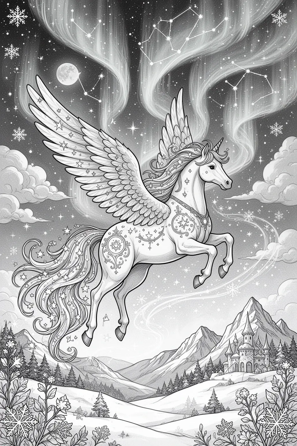 Aurora Pegasus Dreams coloring page.
