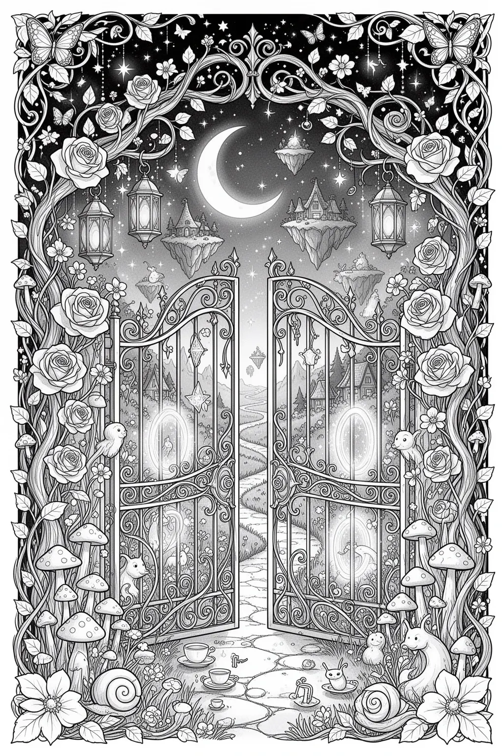 Magic Beyond the Gate coloring page.