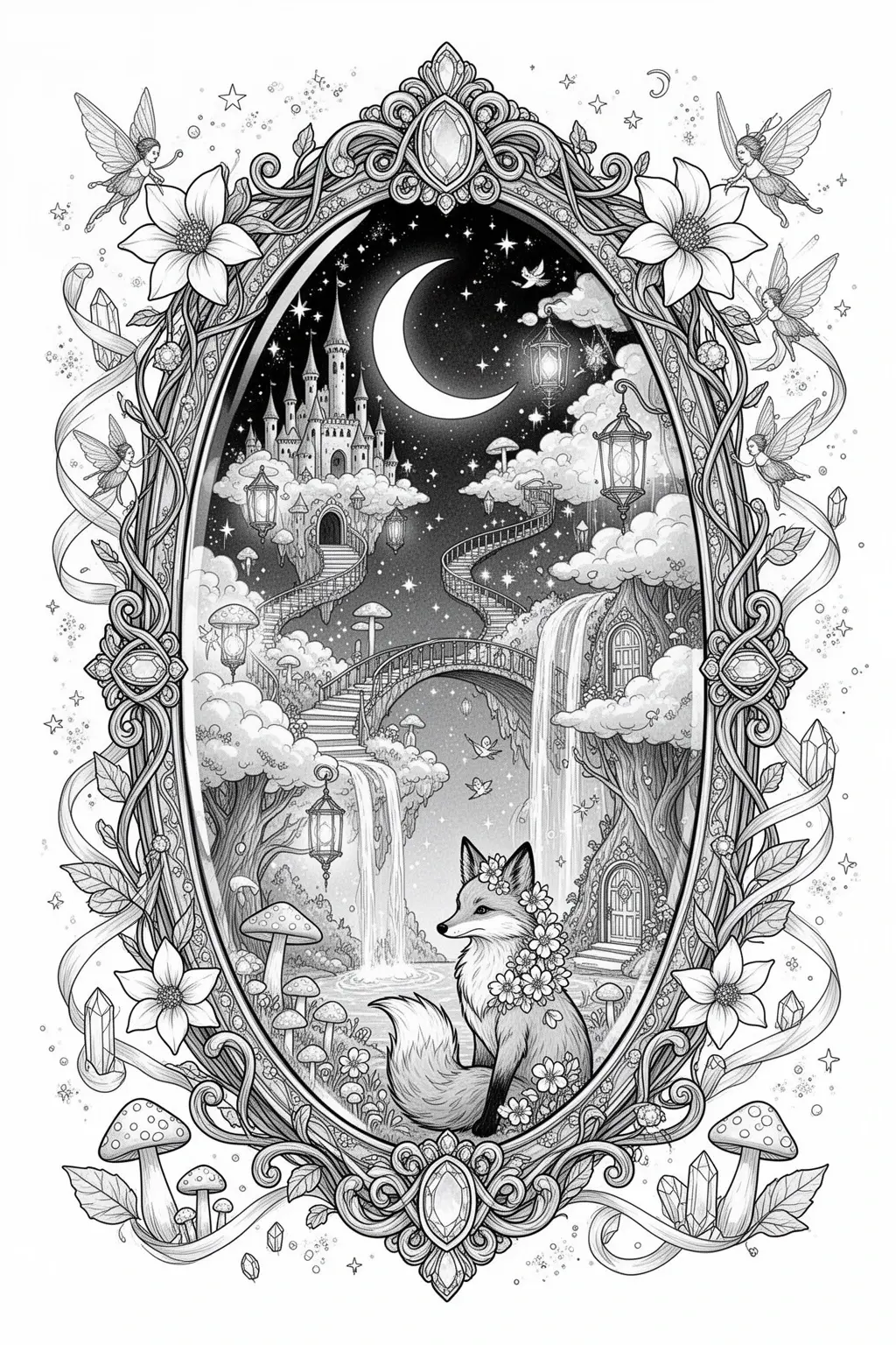 Mirror, Mirror Magic Printable coloring page.