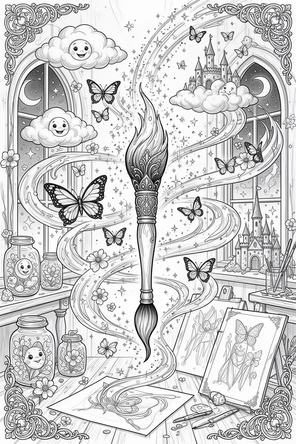 Magic in Every Stroke coloring page.