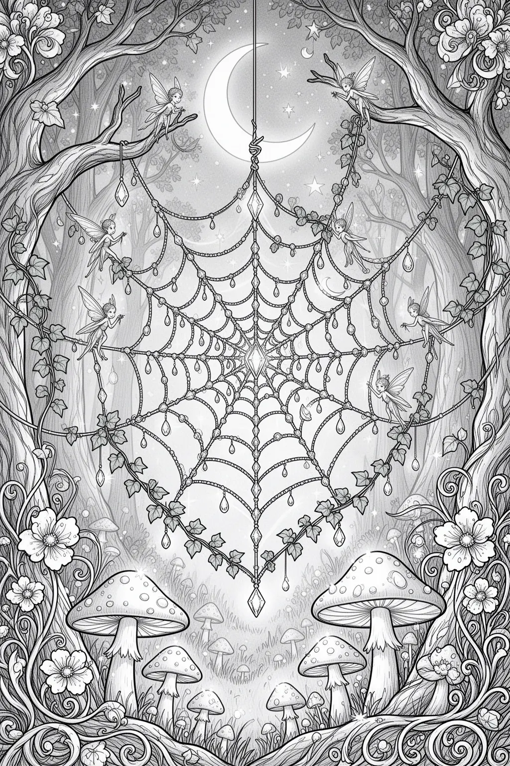 Sparkle-Snare Magic Printable coloring page.