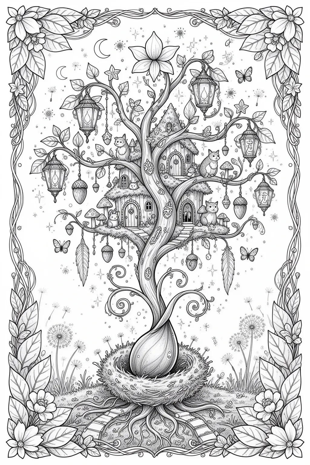 Seed of Wonder Magical Fairy Tree coloring page.