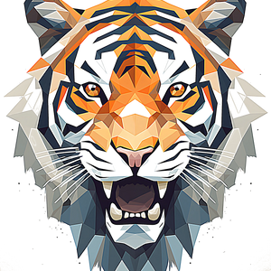 Geometric-Tiger-Art-Collection 🪺