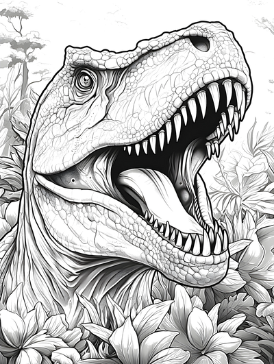 FREE Tyrannosaurus Rex Coloring Page - Printable Dinosaur Download 🦖 — free printable coloring page