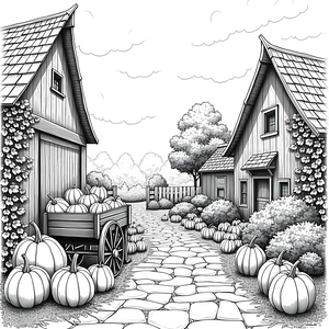 FREE Rustic Autumn Scene Coloring Page - Download NOW ⛰️