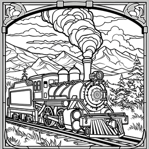 FREE Steam Train Coloring Page - Download NOW 🛞