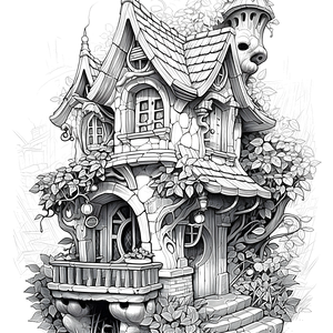 FREE Fairy Tale Cottage Coloring Page - Printable Download 🏰