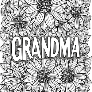 FREE Sunflower Coloring Page for Grandma - Download NOW 🎂