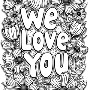 FREE We Love You Daisy Coloring Page - Printable Download ⛰️