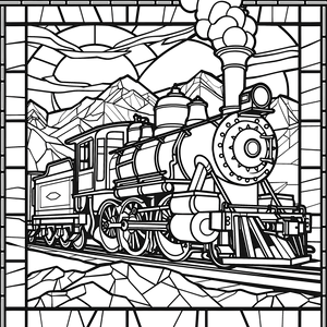 FREE Steam Locomotive Coloring Page Download NOW 🛞