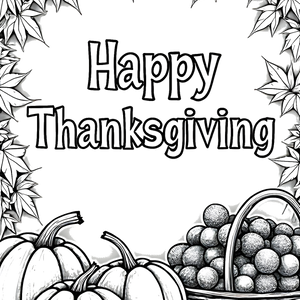 FREE Thanksgiving Coloring Page - Download NOW 🎂