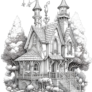 FREE Fantasy House Coloring Page - Download NOW 🏰