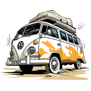 Retro Volkswagen Van Adventure Collection 🚲