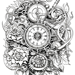 FREE Steampunk Clock Coloring Page Download NOW 🖌️