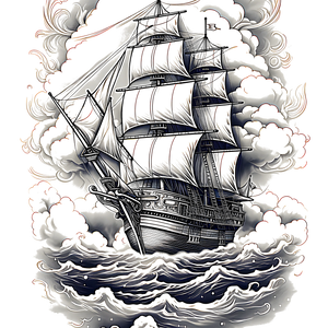 FREE Vintage Sailing Ship Coloring Page - Printable Download 🛞